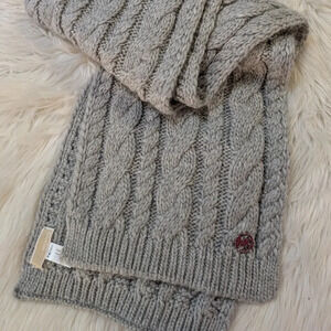 Michael Kors Gray Cable Knit Scarf